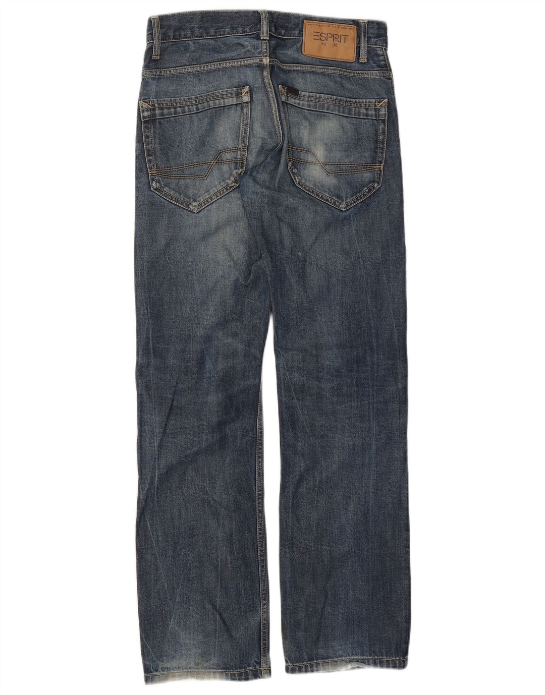 Esprit Damen Straight Jeans W30 L32 Marineblau Baumwolle