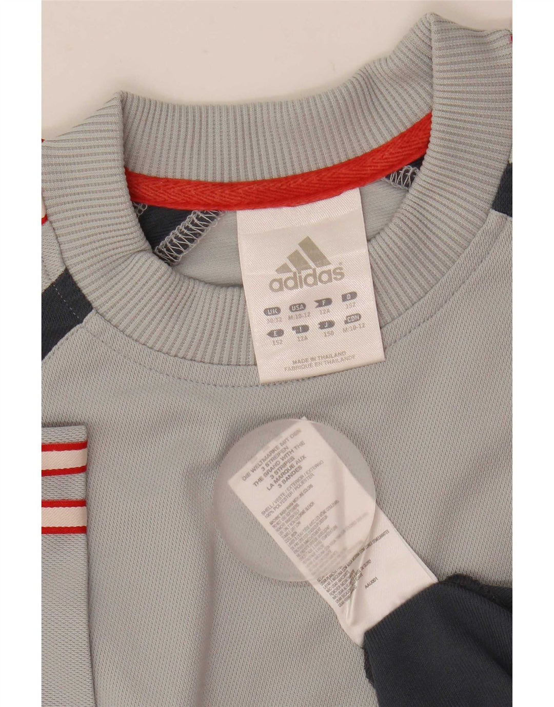 Adidas T-Shirt für Jungen, 11–12 Jahre, graues Colourblock-Polyester