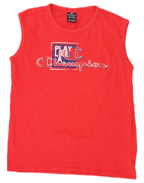 Champion Boys Graphic T-Shirt Top 15-16 Years 2XL Red
