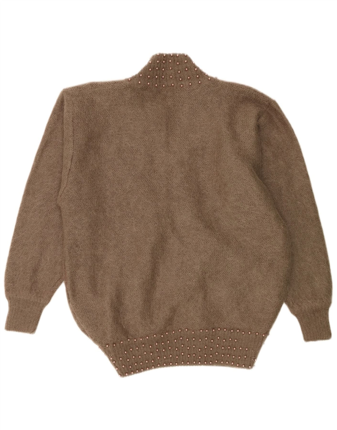 FLORENTIA Damen-Strickjacke in Übergröße, UK 14, mittelbraun gefleckt