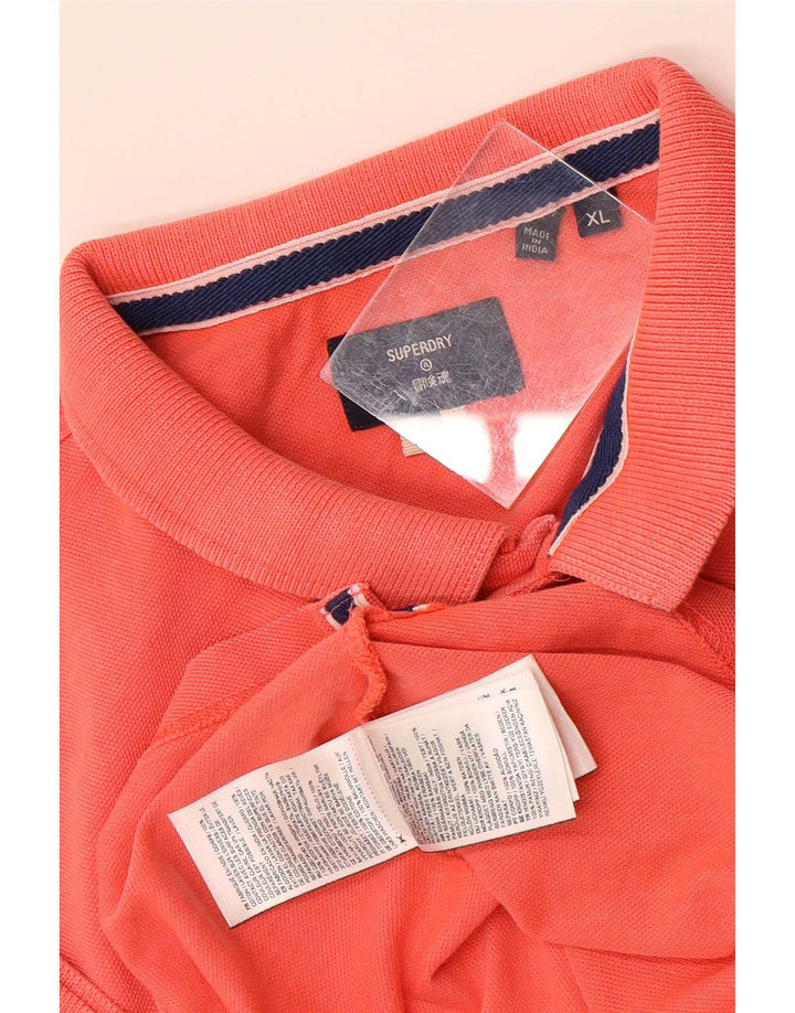 Superdry Herren Poloshirt XL Orange Baumwolle
