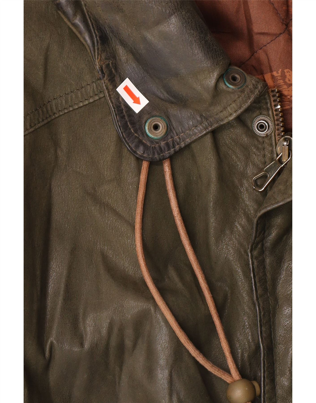 Vintage Herren Lederjacke IT 52 XL Khaki Leder