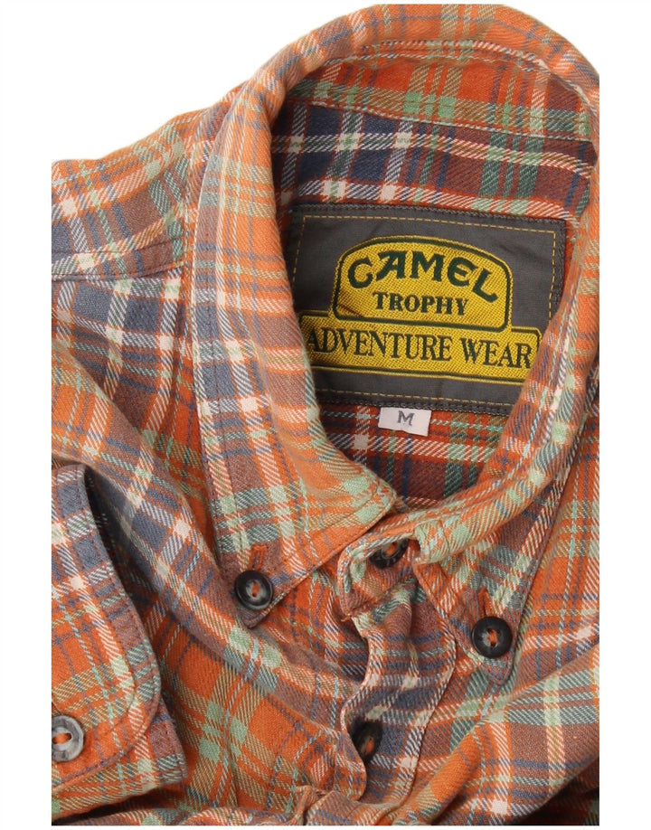 Camel Active Herren-Flanellhemd, mittelorange kariert