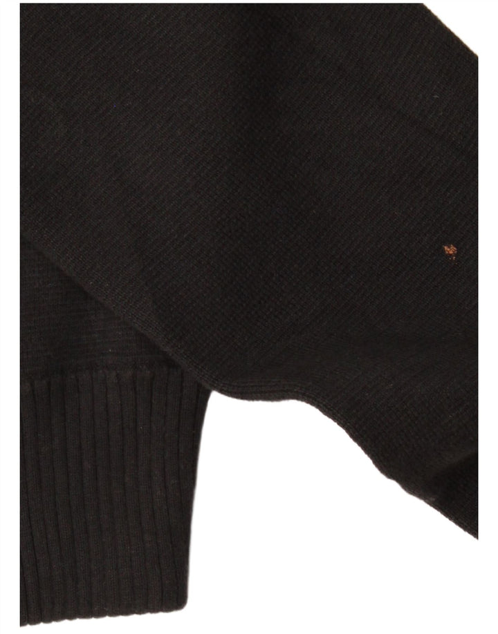 ARMANI JEANS Damen-Cardigan-Pullover UK 12 Mittelschwarze Baumwolle