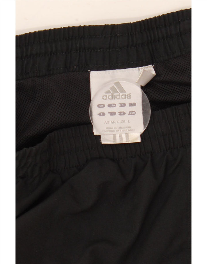 Adidas Herren-Trainingshose, groß, aus schwarzem Polyester