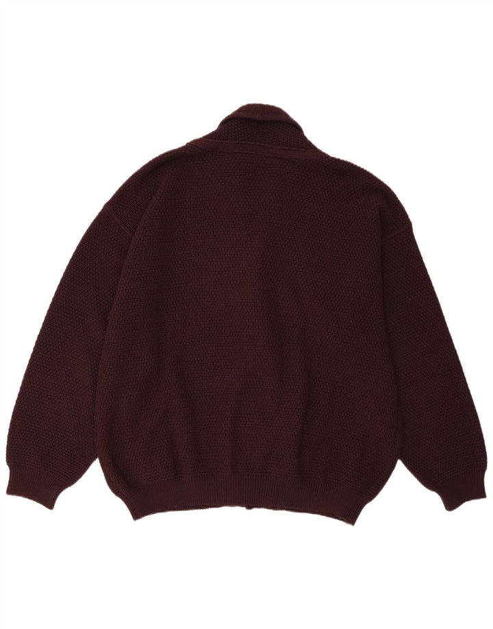 Louis Estere Herren-Strickjacke, zweireihig, IT 52, große kastanienbraune Wolle