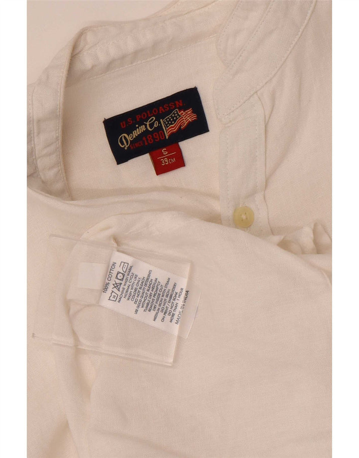 U.S. Polo Assn. Herrenhemd Größe 39 Kleine weiße Baumwolle
