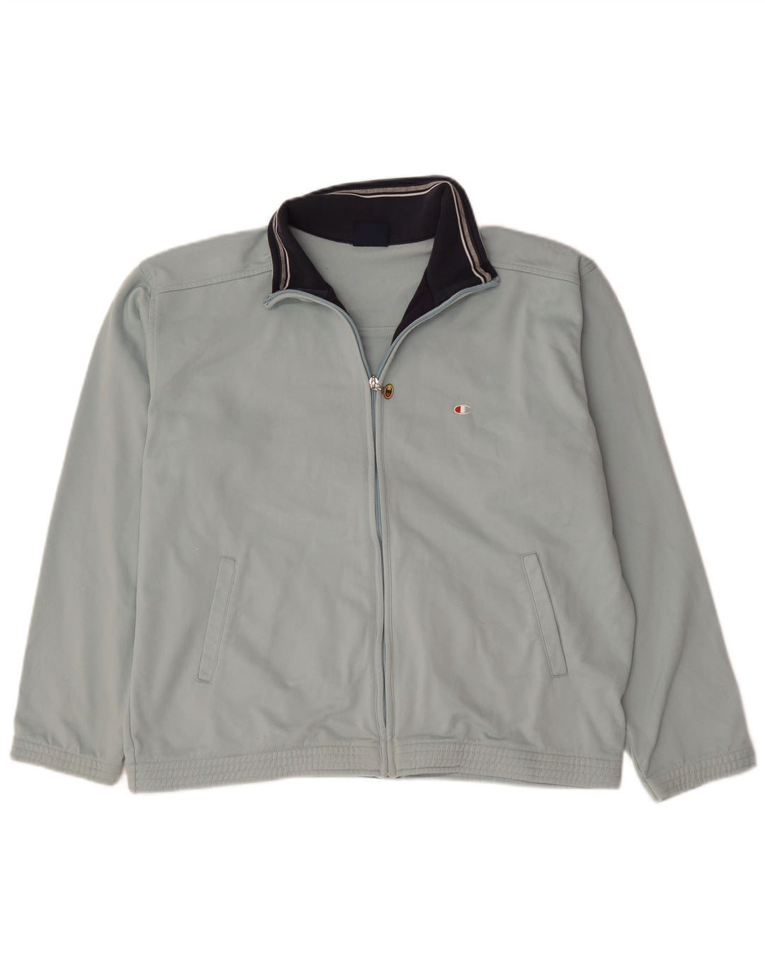 Champion Herren-Trainingsanzug-Top-Jacke, großes blaues Polyester
