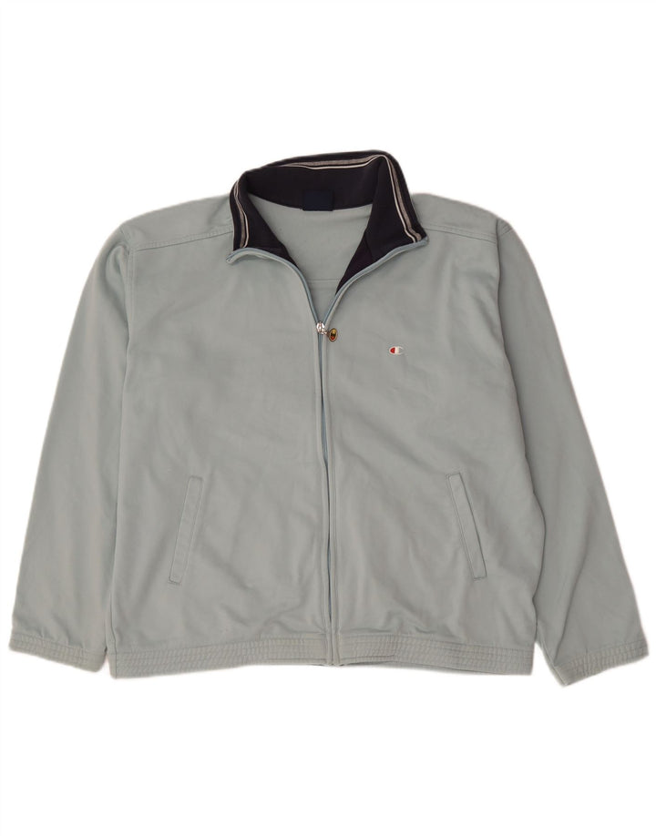 Champion Herren-Trainingsanzug-Top-Jacke, großes blaues Polyester