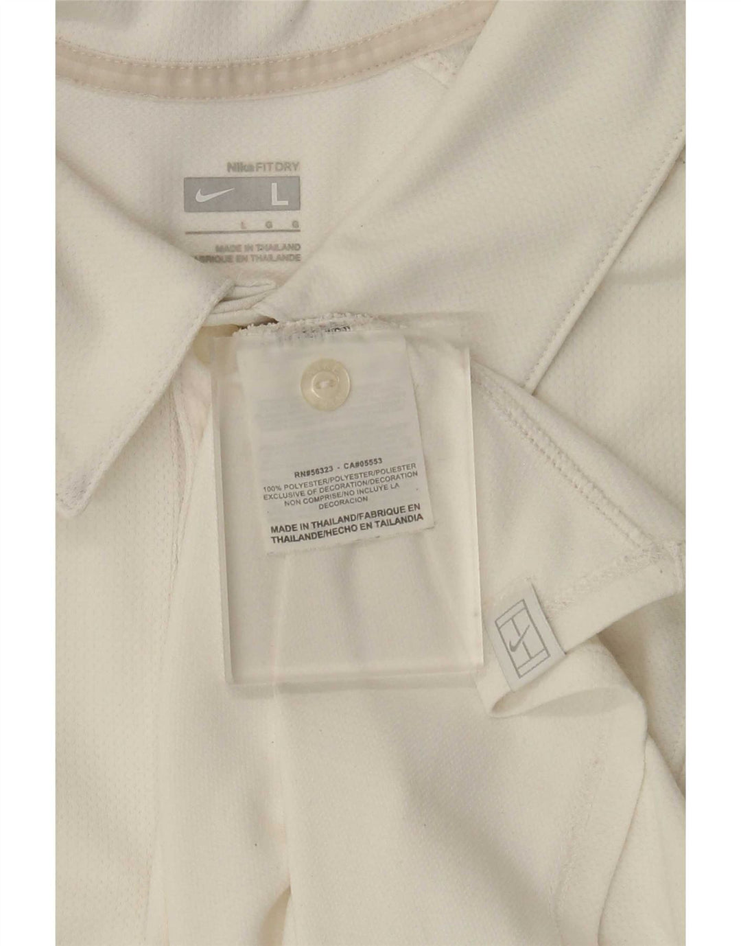 Nike Herren-Poloshirt, groß, weißes Colourblock-Polyester