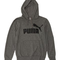 PUMA Herren-Kapuzenpullover mit Grafik, klein, grau geflecktes Polyester