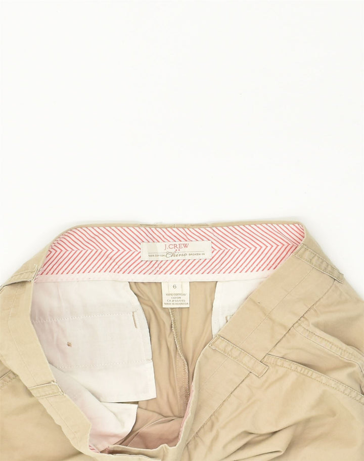 J. CREW Womens Chino Shorts US 6 Medium W34 Beige Cotton | Vintage J. Crew | Thrift | Second-Hand J. Crew | Used Clothing | Messina Hembry 
