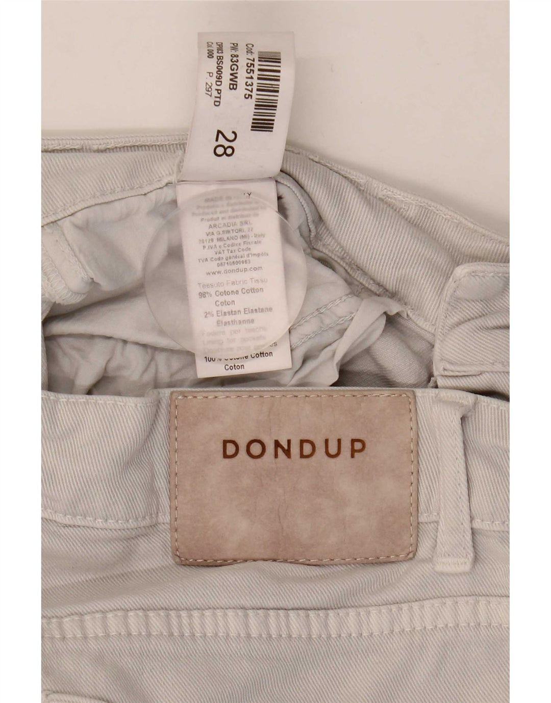 Dondup Damen Jeansshorts W28 mittelgraue Baumwolle