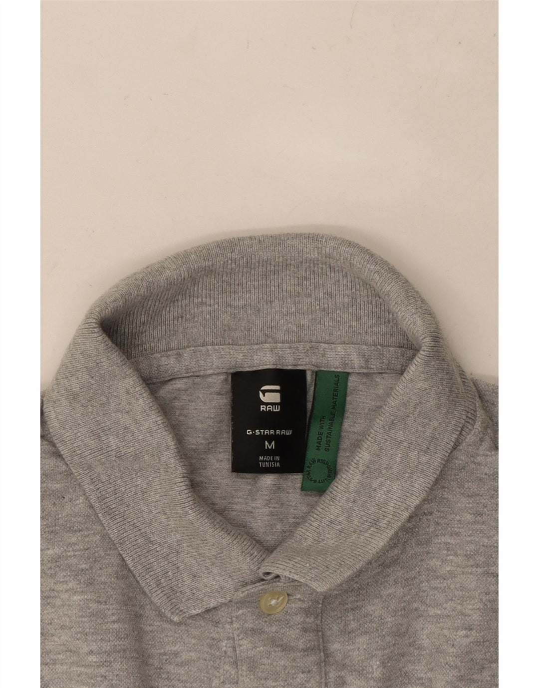 G-STAR Herren-Poloshirt aus mittelgrauer Baumwolle