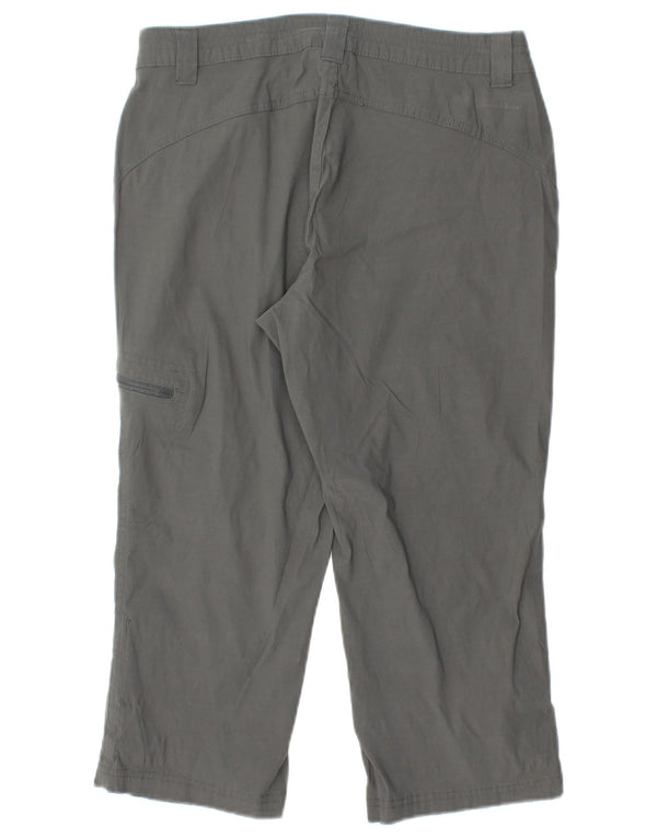 EDDIE BAUER Gerade Capri-Hose für Damen, US 6, Mittel, W28, L20, graues Nylon