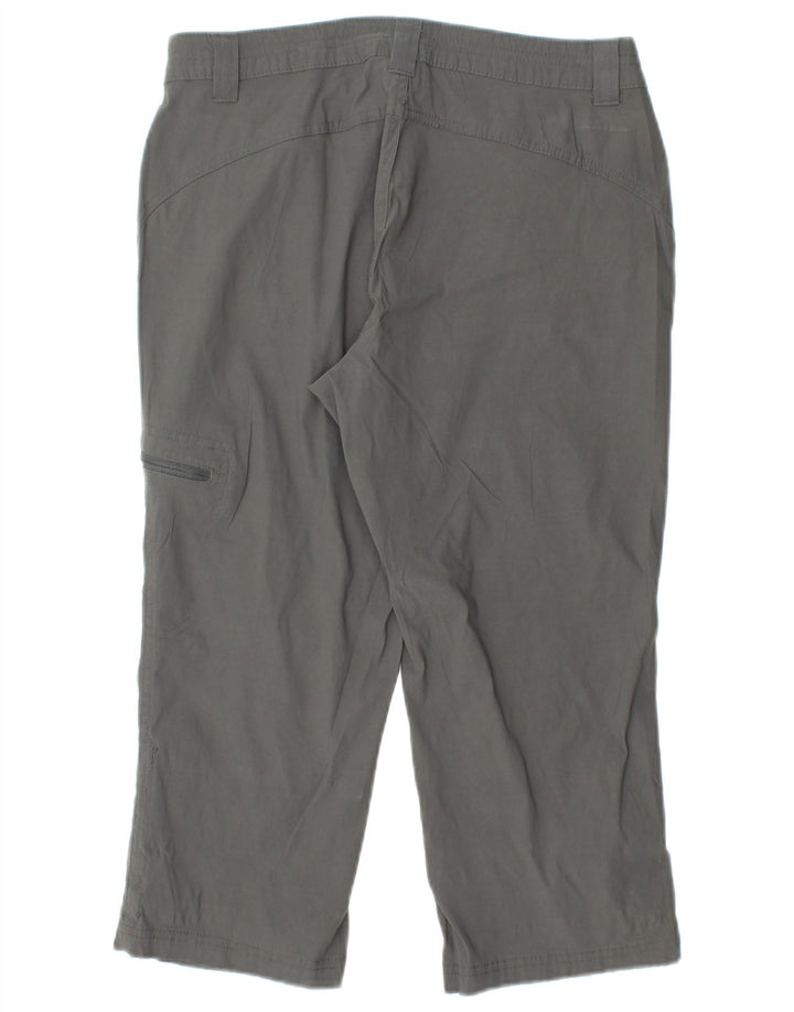 EDDIE BAUER Gerade Capri-Hose für Damen, US 6, Mittel, W28, L20, graues Nylon