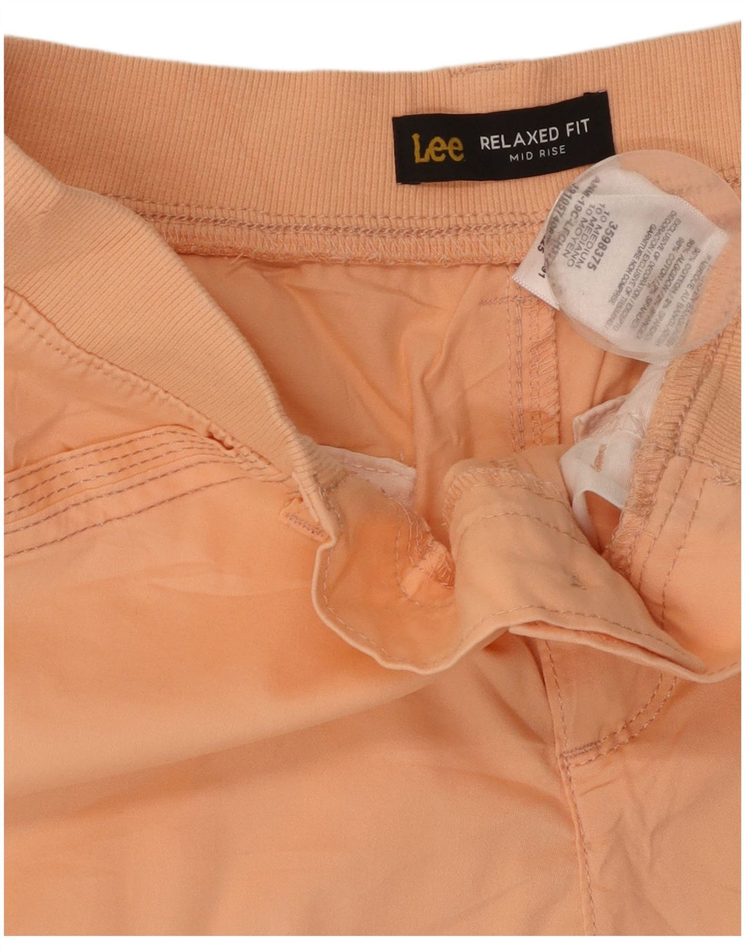 Lee Womens Relaxed Fit Cargo Shorts US 10 Large W32 Orange Baumwolle