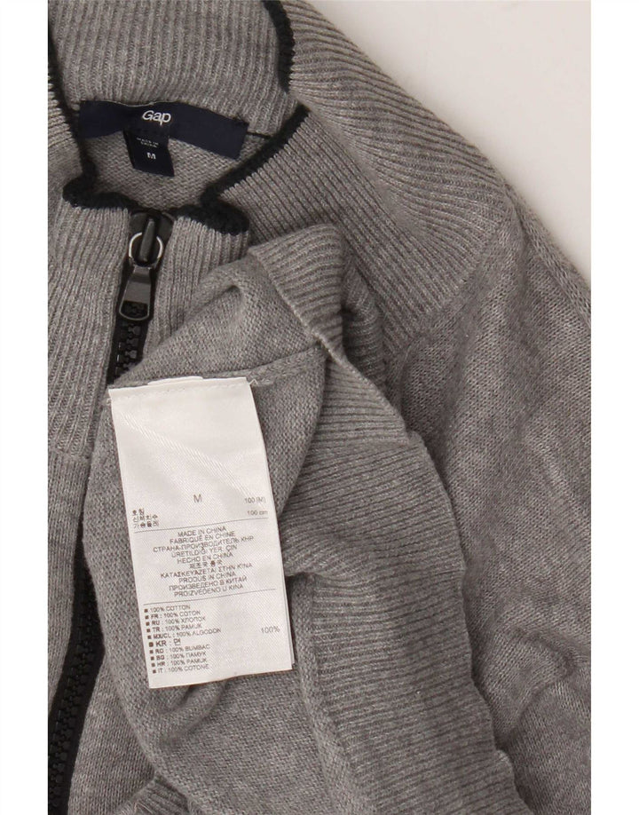 Gap Herren-Strickjacke aus mittelgrauer Baumwolle