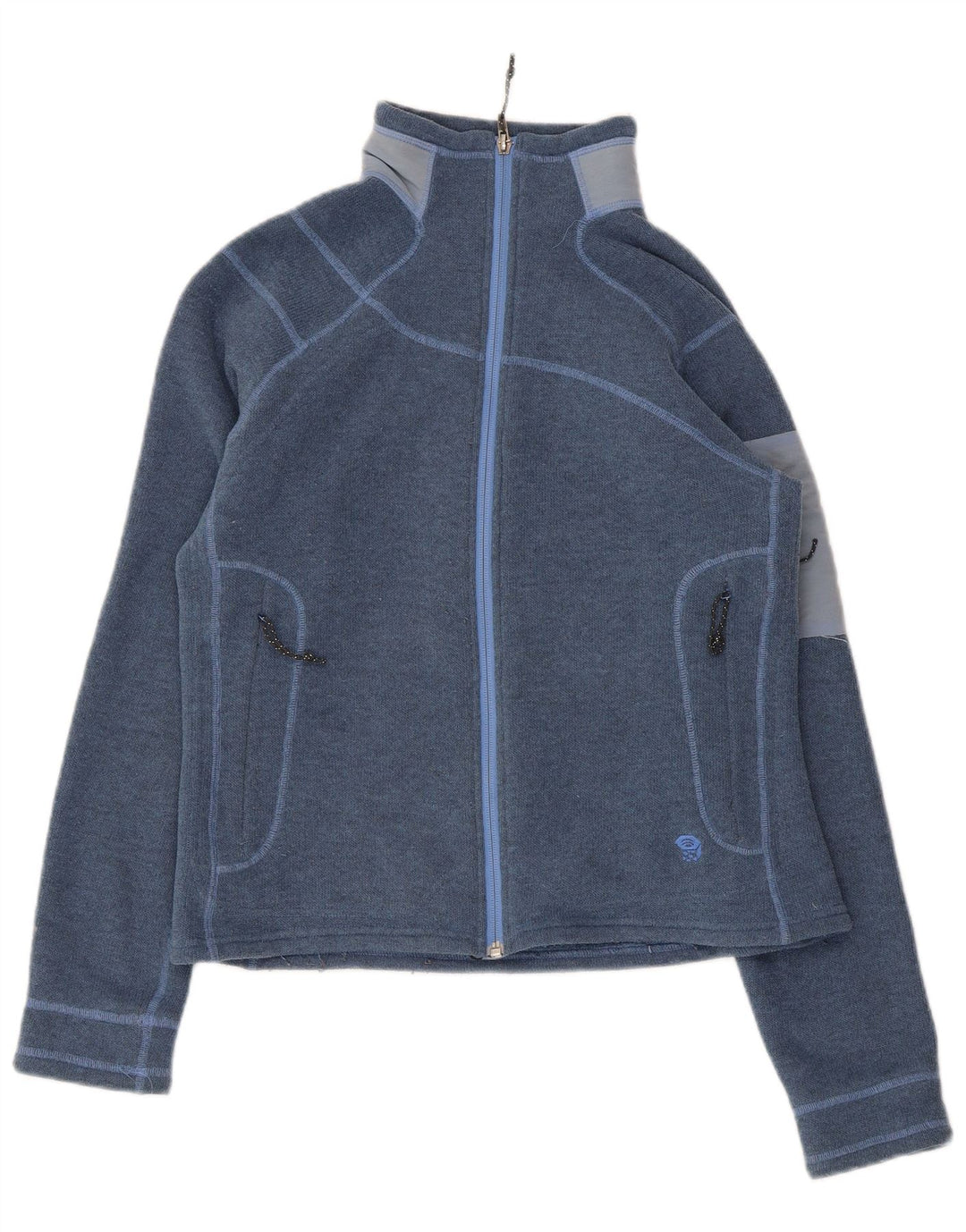 MOUNTAIN HARDWEAR Damen Polartec-Trainingsanzug-Oberjacke UK 14 Mittelblau