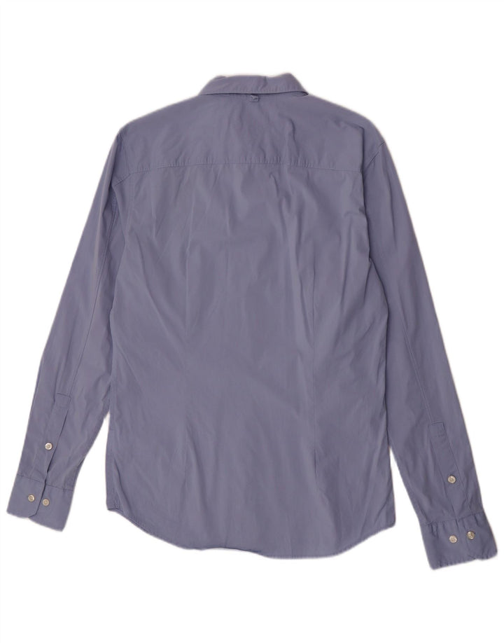 Tommy Hilfiger Herren-Slim-Fit-Hemd aus mittelblauer Baumwolle