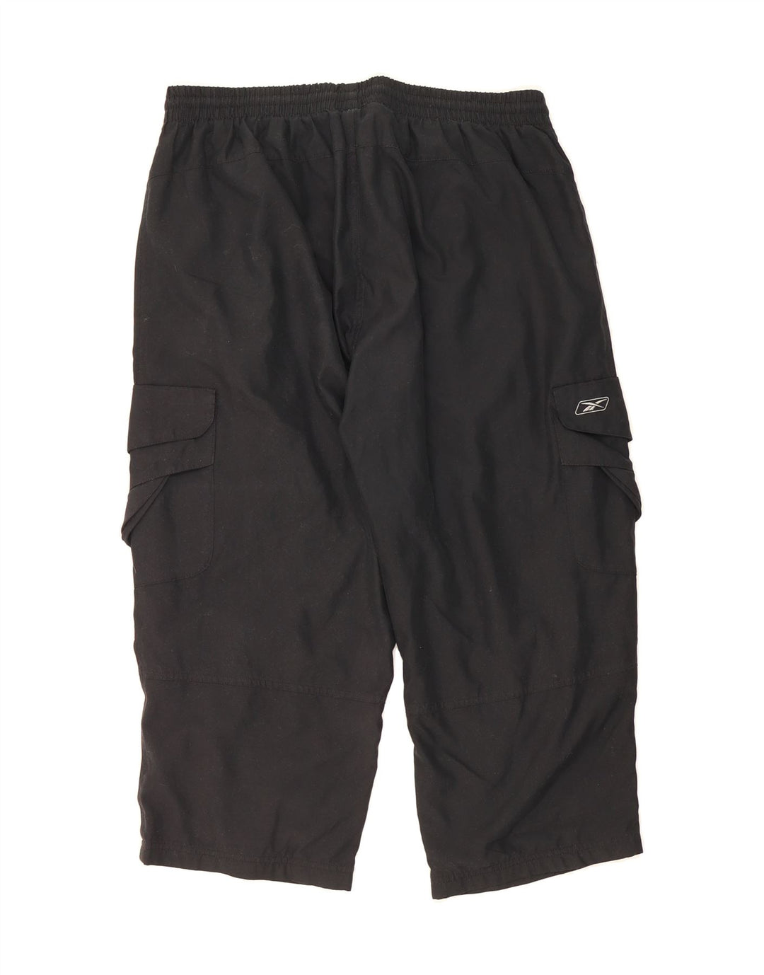 REEBOK Mens Capri Cargo Tracksuit Trousers Large Black Polyester Vintage Reebok and Second-Hand Reebok from Messina Hembry 