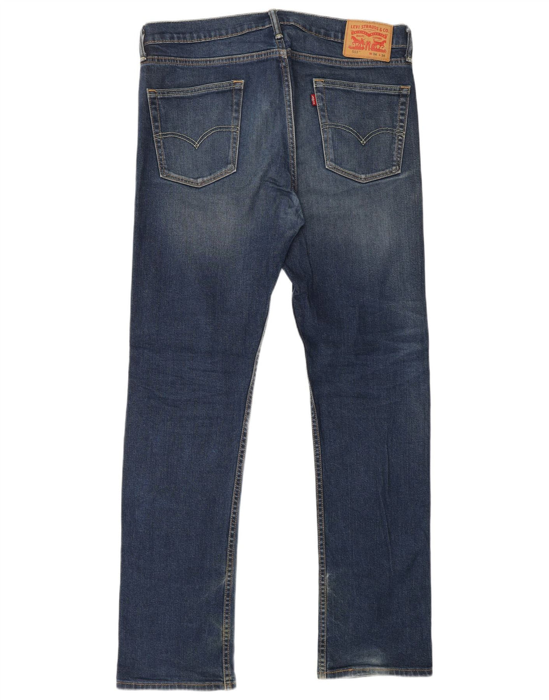 LEVI'S Herren 513 Slim Straight Jeans W34 L34 Blaue Baumwolle