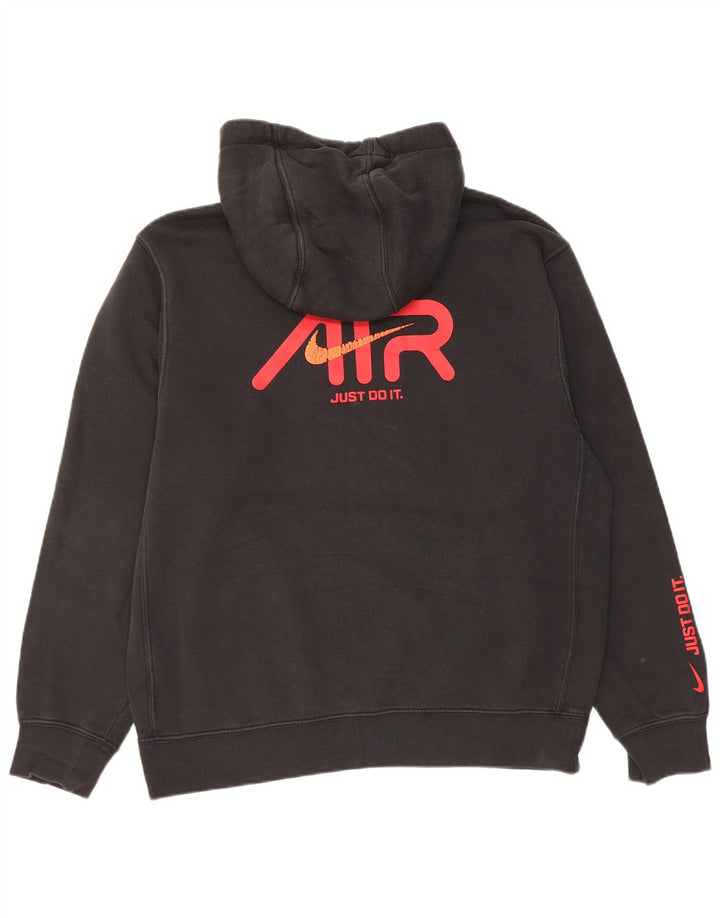 Nike Herren-Kapuzenpullover mit Grafik, mittelschwarz, Baumwolle