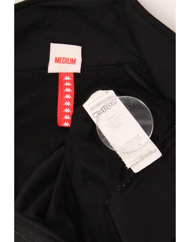 KAPPA Herren-Trainingsanzugoberteil mit Grafik, Mittelschwarzes Polyester