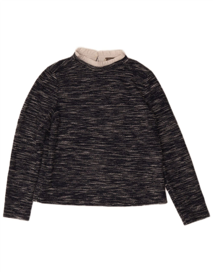Oasis Langarm-Blusenoberteil für Damen, UK 14, mittelblau meliert