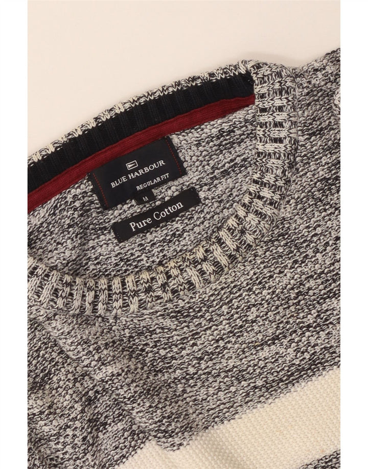 Marks & Spencer Herren-Pullover mit Rundhalsausschnitt, mittlerer Marineblau-Farbblock