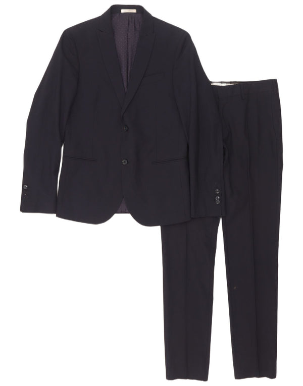 Daniele Alessandrini Herren 2-teiliger Anzug IT 46 Small W31 L33 Marineblau