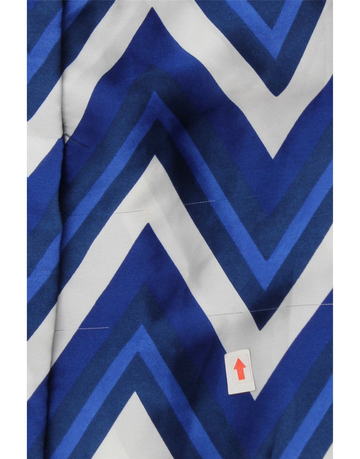 Ralph Lauren Damen-Hemdbluse, UK 18, XL, blaues Chevron-Polyester