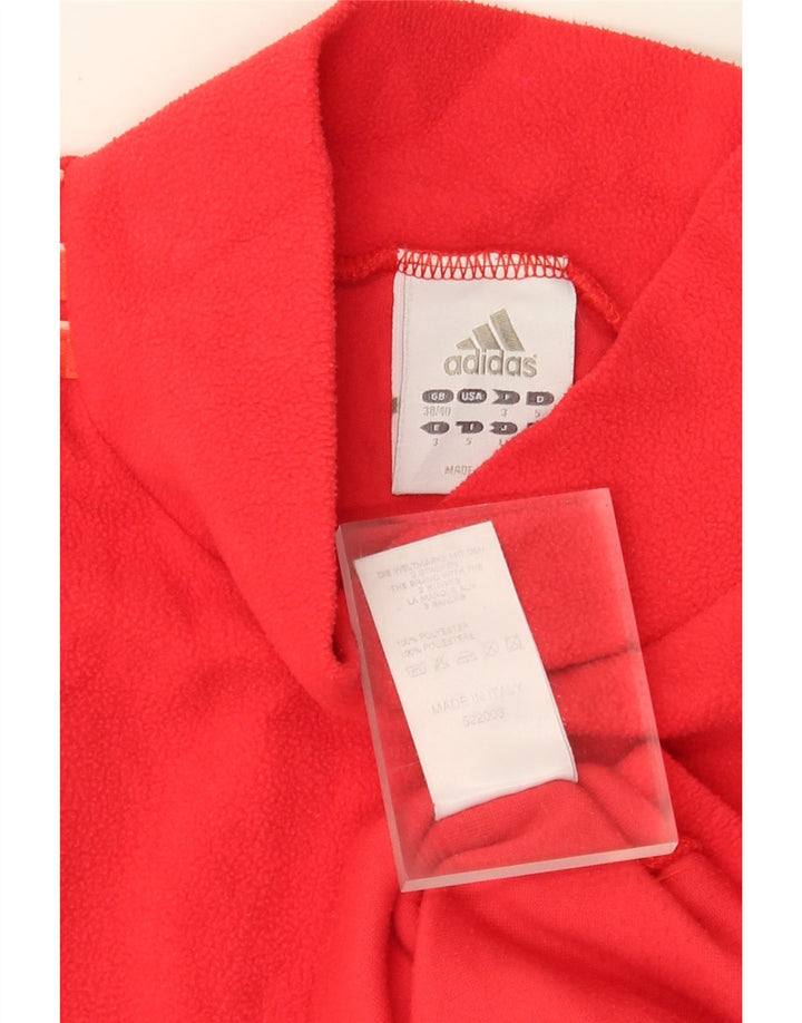 Adidas Herren Fleecepullover UK 38/40 Mittelrotes Polyester