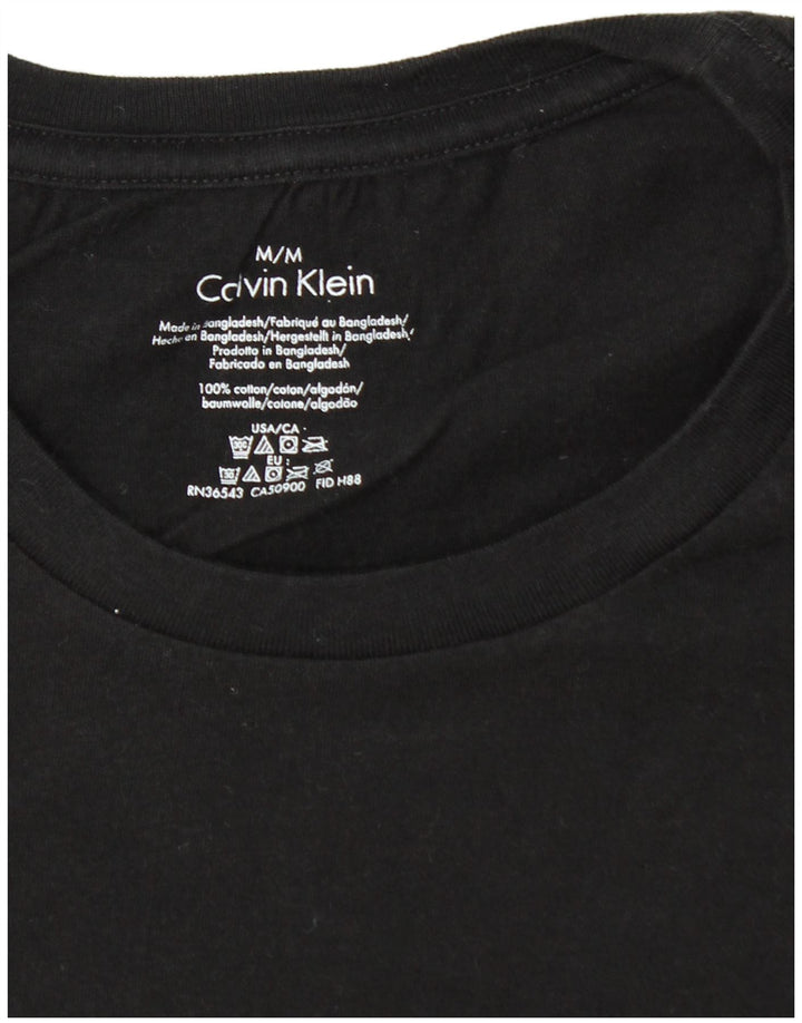 CALVIN KLEIN Herren T-Shirt Top Medium Schwarz Baumwolle