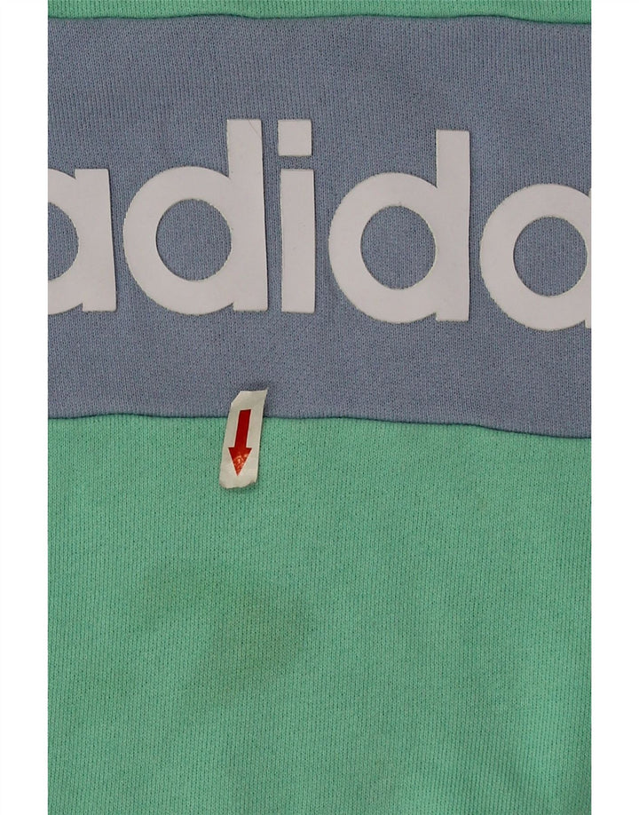 Adidas Damen-Sweatshirt in Übergröße, UK 12/14, Mittelgrün, Farbblock