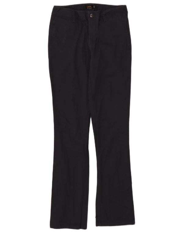 Lee Damen Bootcut Chino-Hose US 7 Medium W28 L31 Marineblaue Baumwolle