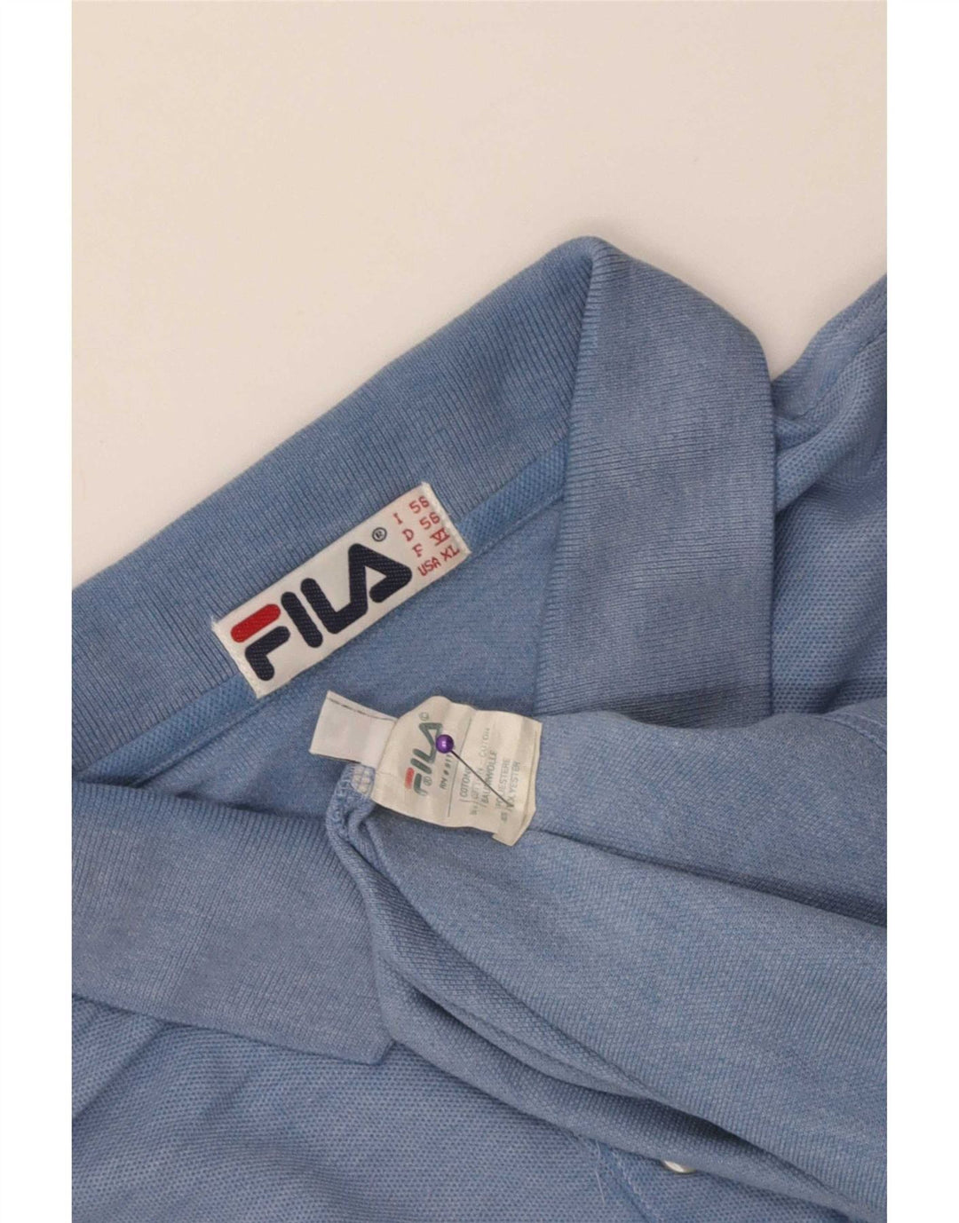 Fila Herren Poloshirt XL Blau Baumwolle