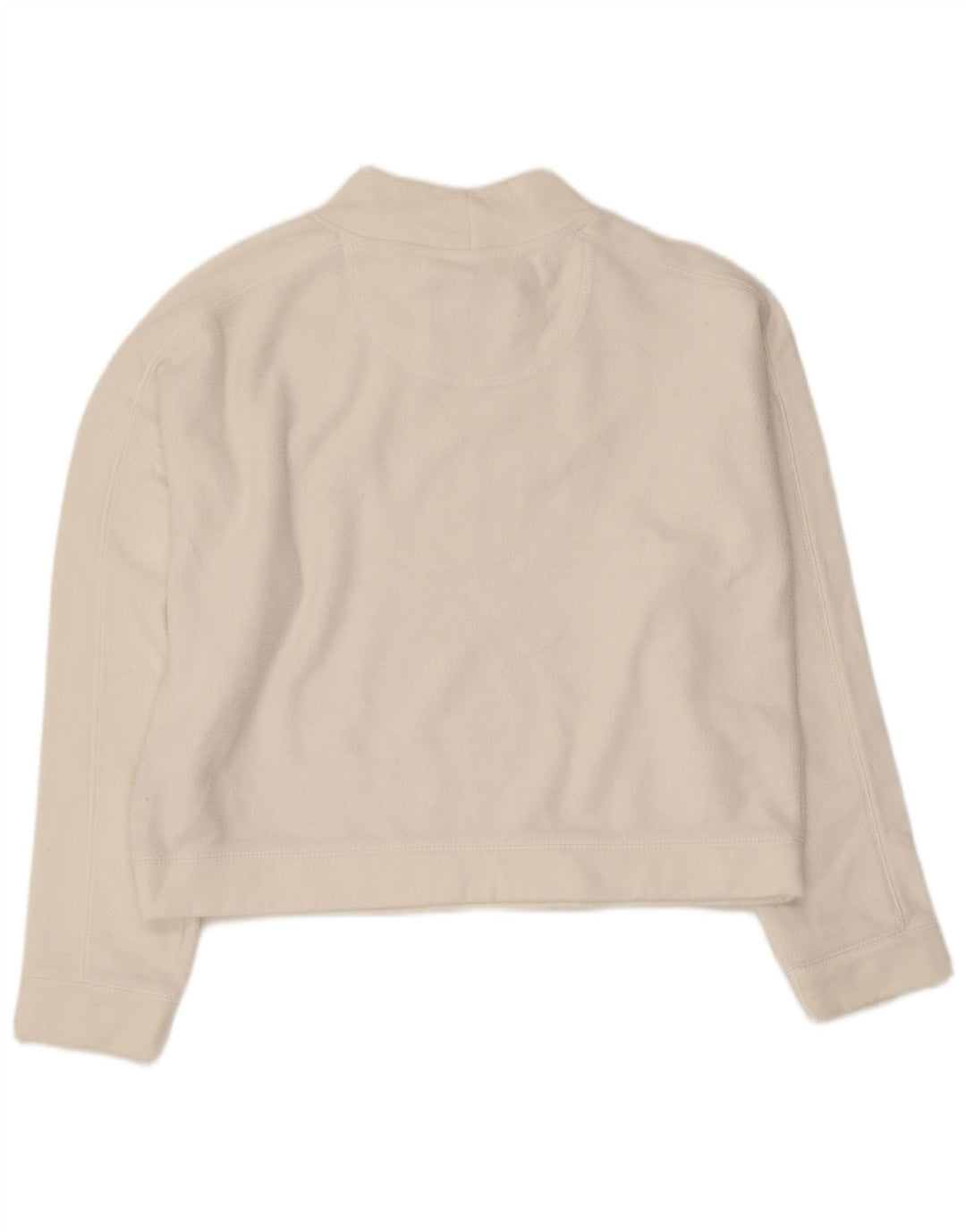 Jack Wills Damen Crop Graphic Sweatshirt Pullover UK 14 Large Weiß