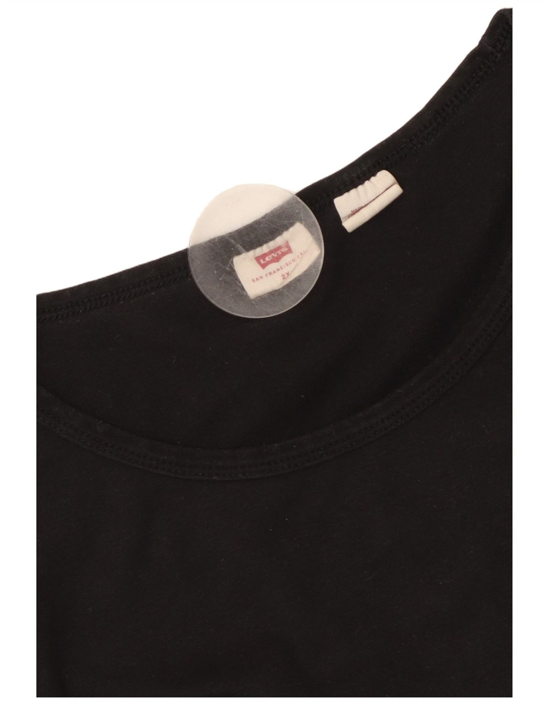LEVI'S Damen T-Shirt Top UK 20 2XL Schwarz