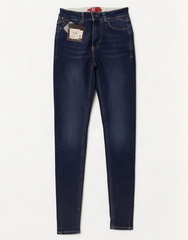 11 Degrees Herren Skinny Jeans XS W28 L31 Marineblau Baumwolle
