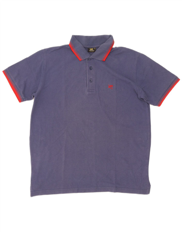 Lee Herren-Poloshirt, große blaue Baumwolle