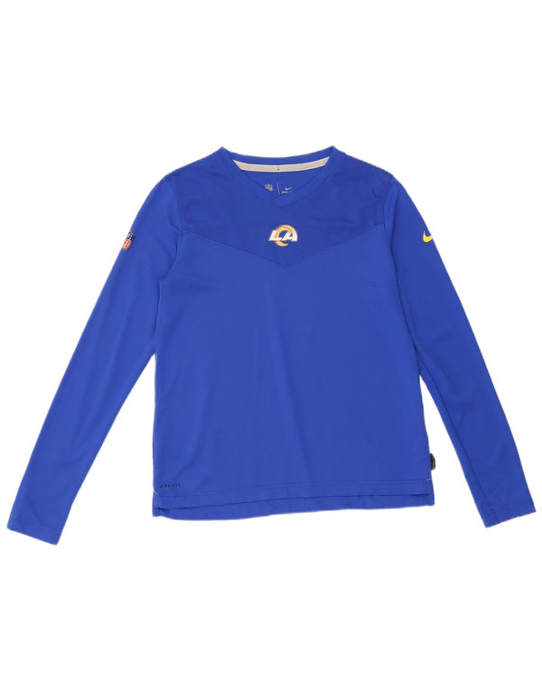 Nike Womens Los Angeles Rams Graphic Top Long Sleeve UK 10 Small Blue