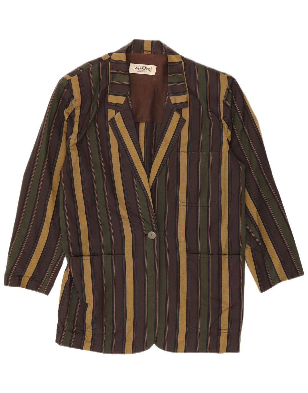 Weekend Damen-Blazer mit 1 Knopf, Gr. 14, groß, mehrfarbig gestreift