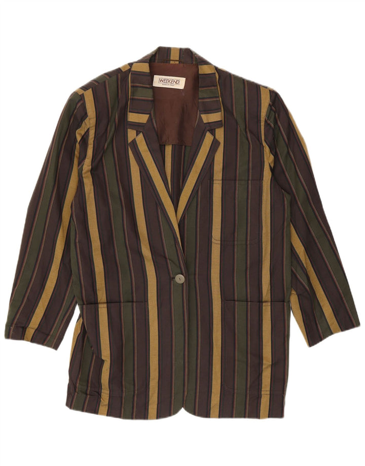 Weekend Damen-Blazer mit 1 Knopf, Gr. 14, groß, mehrfarbig gestreift