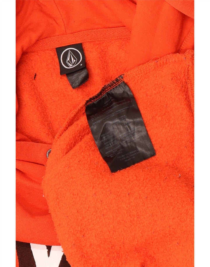 VOLCOM Herren-Kapuzenpullover mit Grafik, Größe S, Orange, Baumwolle