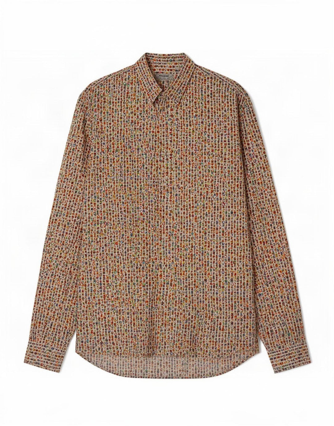 Desigual Herrenhemd XL Mehrfarbige geometrische Baumwolle