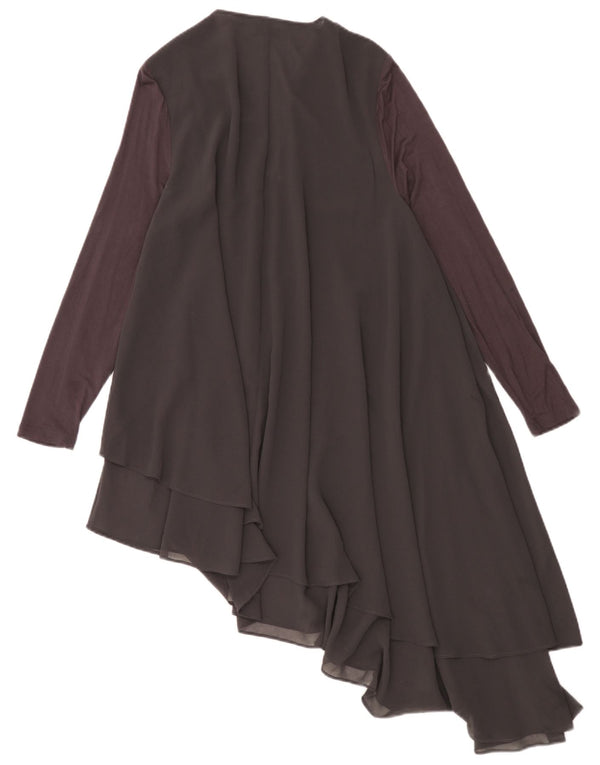 MINT VELVET Asymmetrisches Damenkleid UK 16 Large Grauer Farbblock