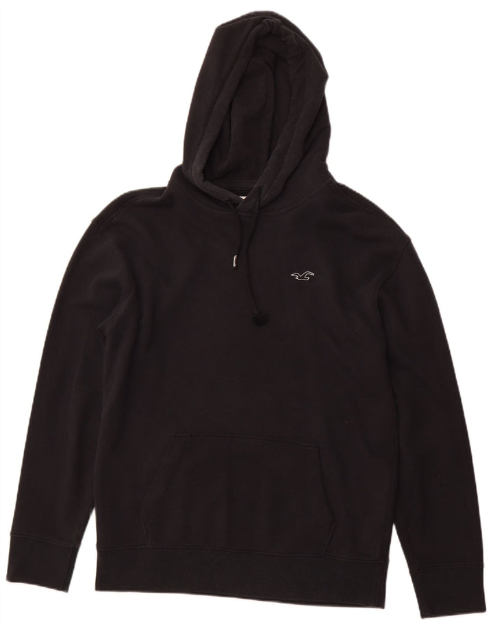 HOLLISTER Herren-Kapuzenpullover, Größe S, schwarze Baumwolle