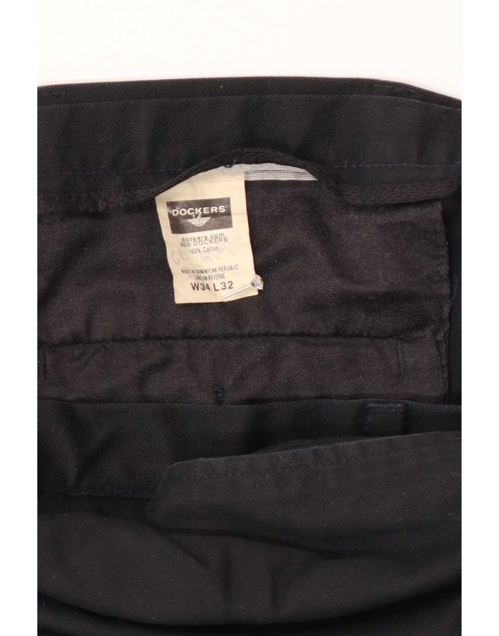 Dockers Herren-Chinohose mit Pegged, W34, L29, schwarze Baumwolle