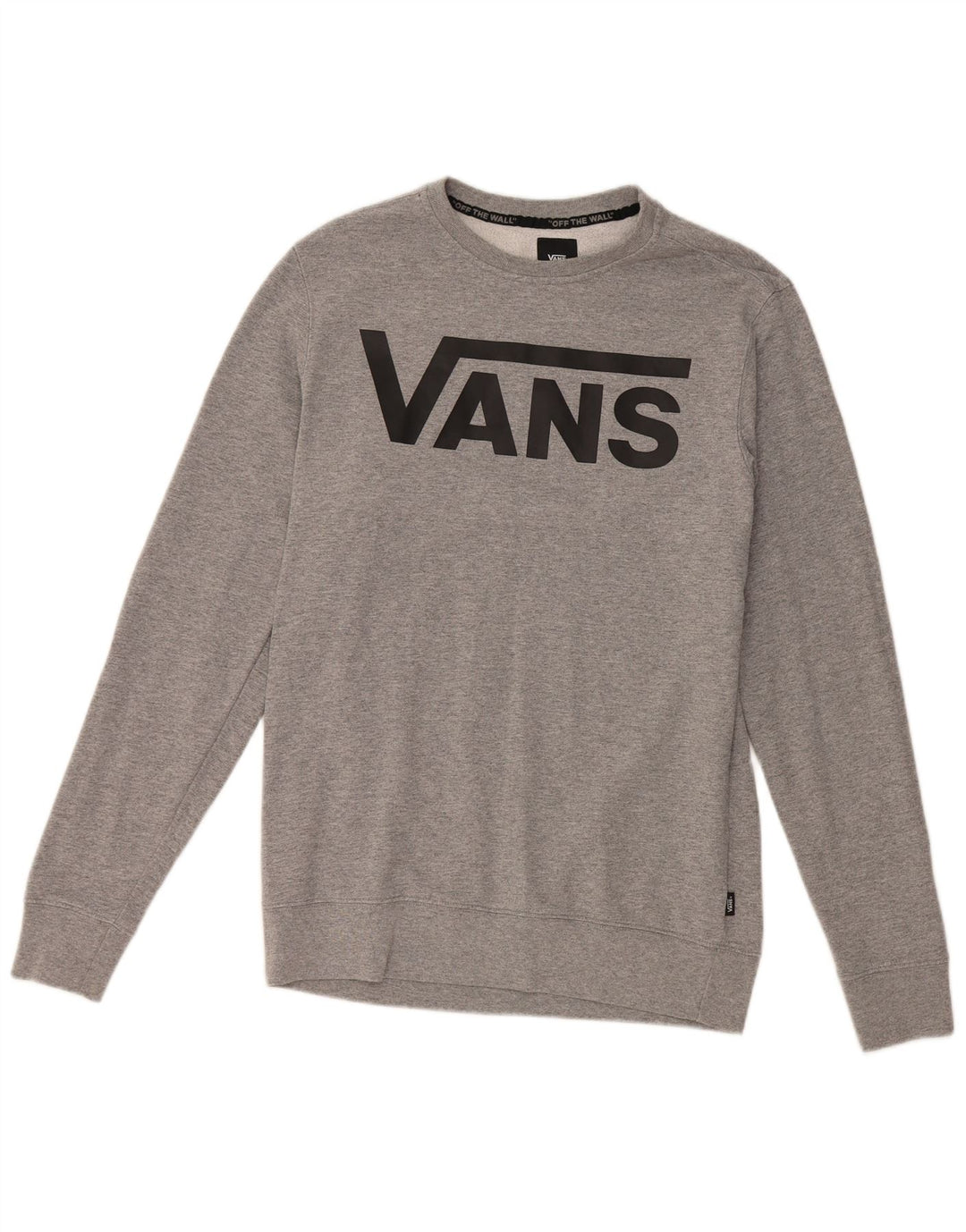 VANS Herren-Sweatshirt mit Grafik, Größe S, graue Baumwolle